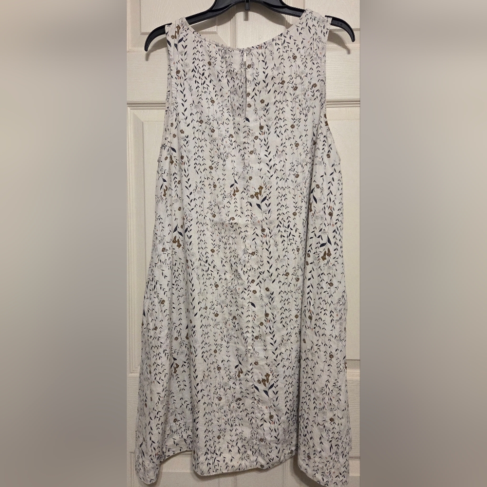 Rachel Zoe 100% Linen Floral  A Line Sleeveless Dress. Size XL - Picture 4 of 11